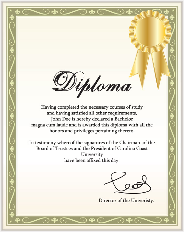 free vector Certificate of commendation vector